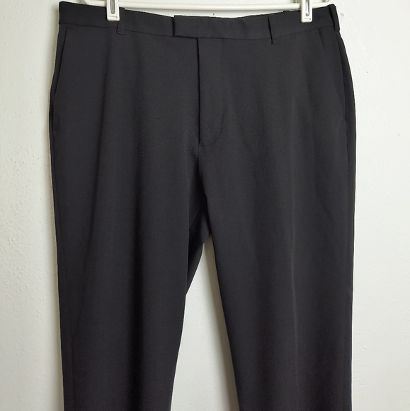 Van Heussen Dress Flat Front Pants 36x30 Black - Picture 5 of 12